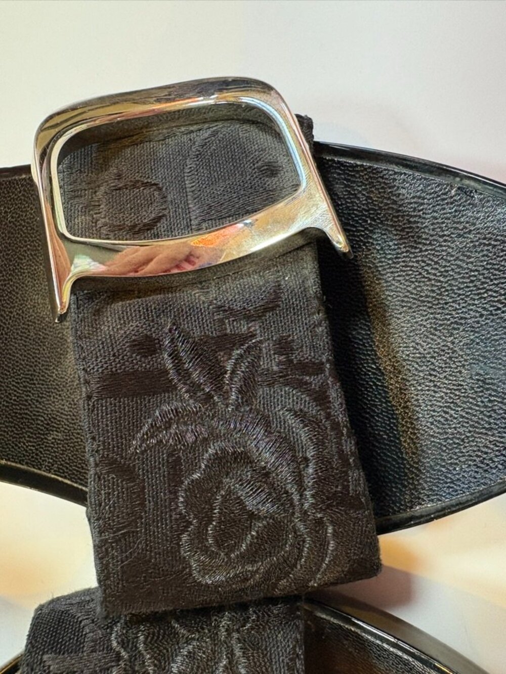 Christian Dior John Galliano Monogram Mules | Black Jacquard | CD | Buckle Sz 38 - Picture 6 of 13